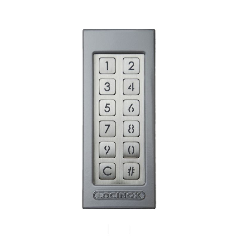 Locinox Digital Wired Keypad for Gate Slimstone in Silver Colour ...